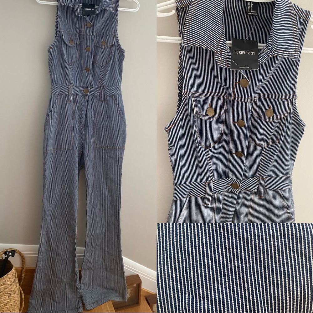 NWT forever21 Y2K Denim jumpsuit size S